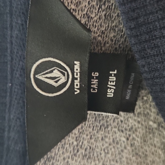 Mens Volcom Blue Lightweight Long Sleeve Pullover Sweater Thermal Large - Picture 4 of 5